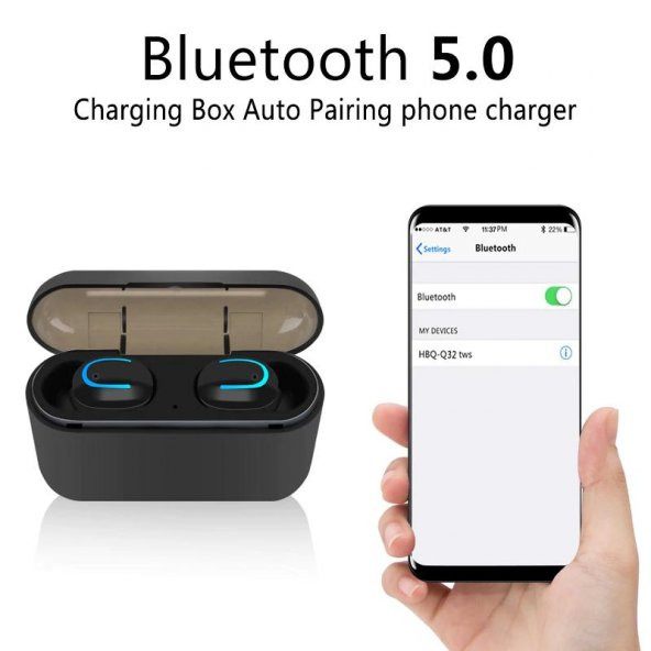 HBQ-Q32 TWS Bluetooth 5.0 Kulaklık kablosuz kulaklıkl Blutooth Kulaklık  sporcu kulaklığı oyun kulaklığı