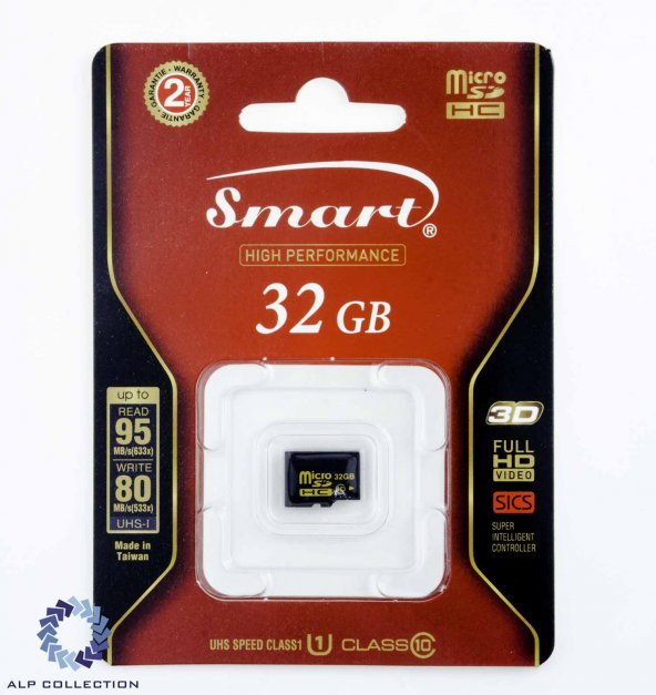 Micro SD 32GB Hafıza Kartı Class10 95MB/s  Smart  HIZLI AKTARIM