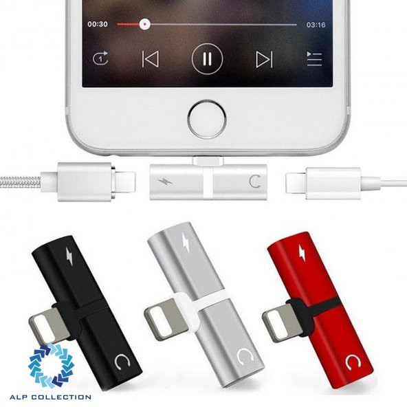 İPhone şarj ve kulaklık soketi çoğaltıcı adaptör aparat Apple 7