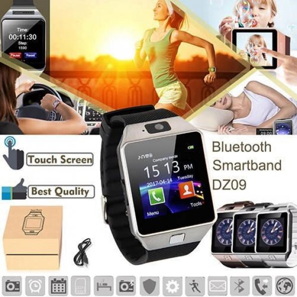 Dz09 Smart Watch  Hafıza Kartlı Kameralı Akıllı Saat
