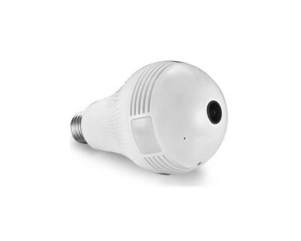 Akıllı Ampul Kamera 360 DERECE + HD Gece Görüşlü + Kablosuz Güvenlik WiFi Kamerası Bebek Kamera - 9