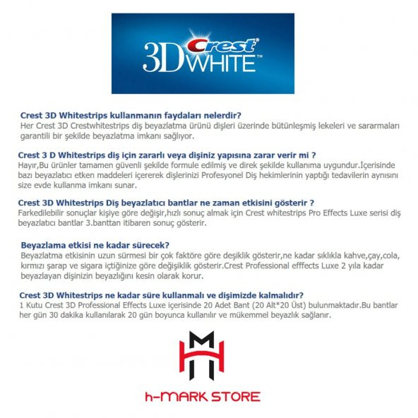 CREST 3D WHITE PROFESSIONAL LUXE Diş Bantları (1 Kutu - 40 Bant) - 7