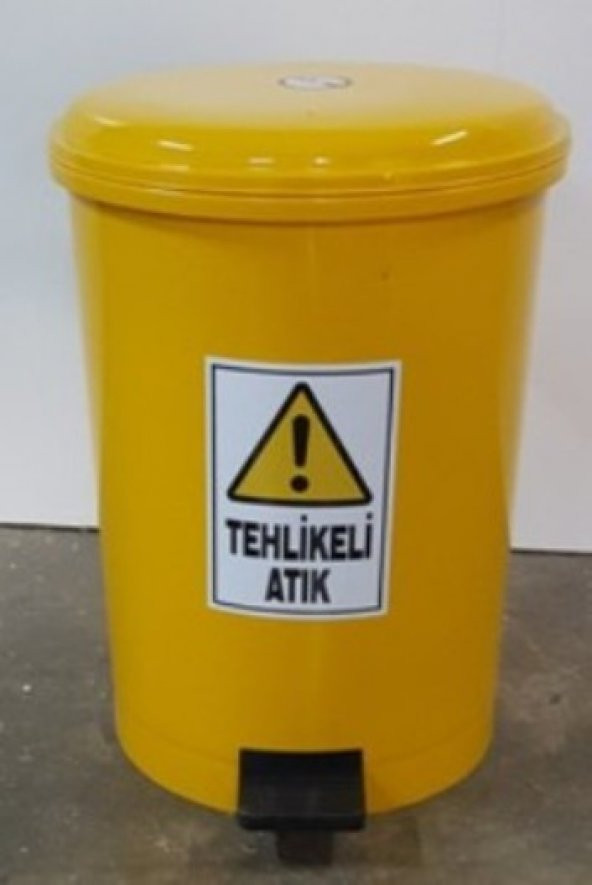 Tehlikeli Atık Kovası 40 Lt Pedallı Ücretsiz Kargo