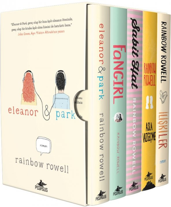 Rainbow Rowell Kitapları Özel Kutulu Set (5 Kitap Ciltli) - Eleanor ve Park Bez Çanta Hediyeli