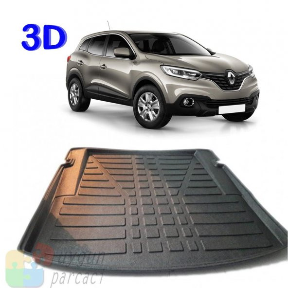 Renault Kadjar (2014+++) 3D Bagaj Havuzu - A Kalite (Hediyeli)