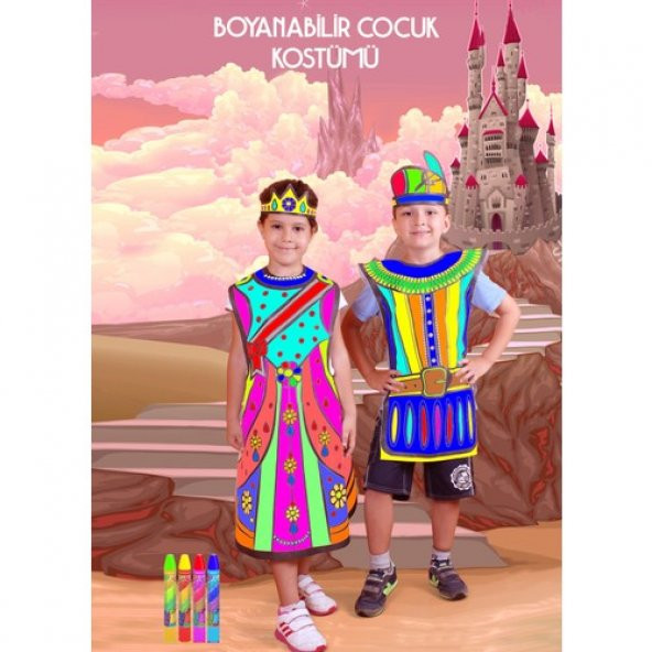 Çocuklar İçin Boyanabilir Prens Kostümü EM5047
