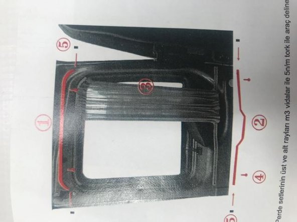 ARKA KAPI PERDESİ TAKIM FORD CONNCET  2 ADET ORJİNAL ÜRÜN - 3
