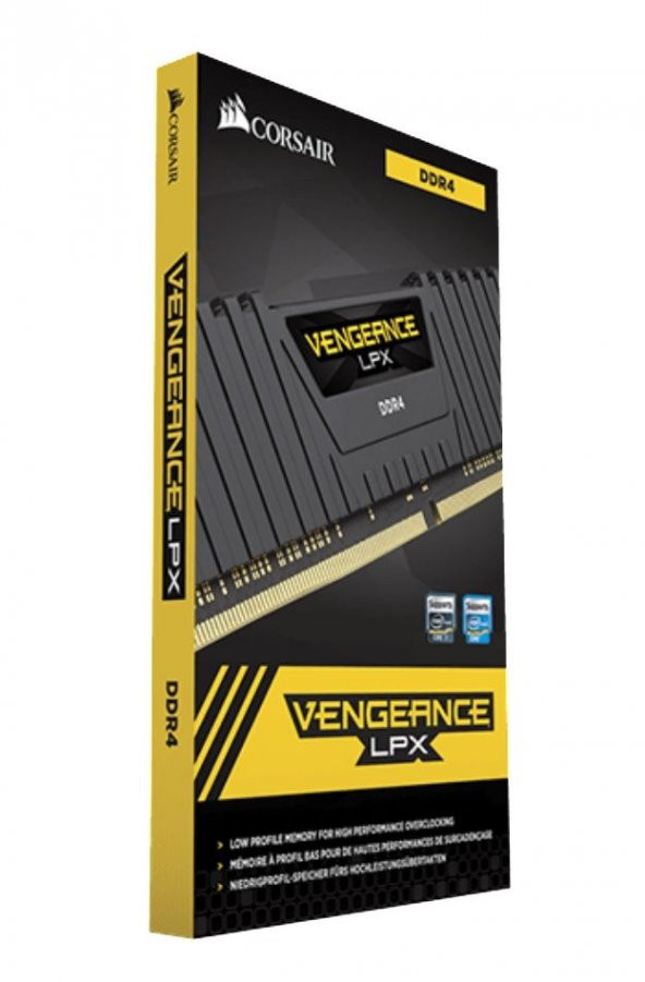 Corsair Vengeance LPX 16GB(2x8) 3000MHz DDR4 CMK16GX4M2D3000C16 Bellek (Siyah) - 4