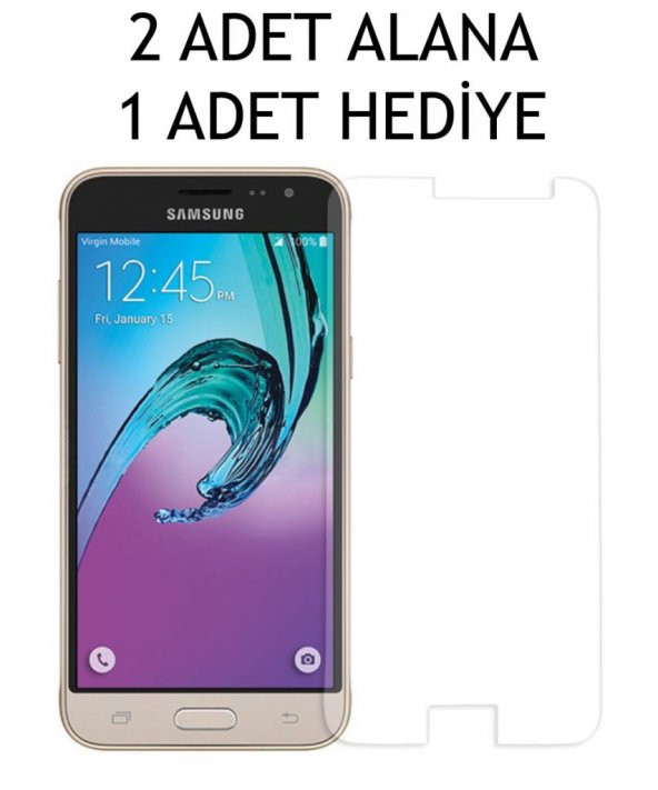 Samsung Galaxy J3 2016 J310 9H 2.5D Ekran Koruyucu Kırılmaz Şeffa