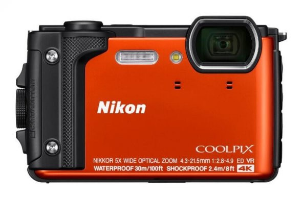 Nikon W300 Suya/Toza/Darbeye Dayanıklı Fotoğraf Makinesi (Turuncu