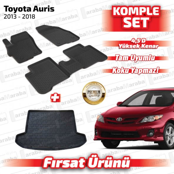 4.5D Paspas ve Bagaj Havuzu Seti Toyota Auris 2013-2019