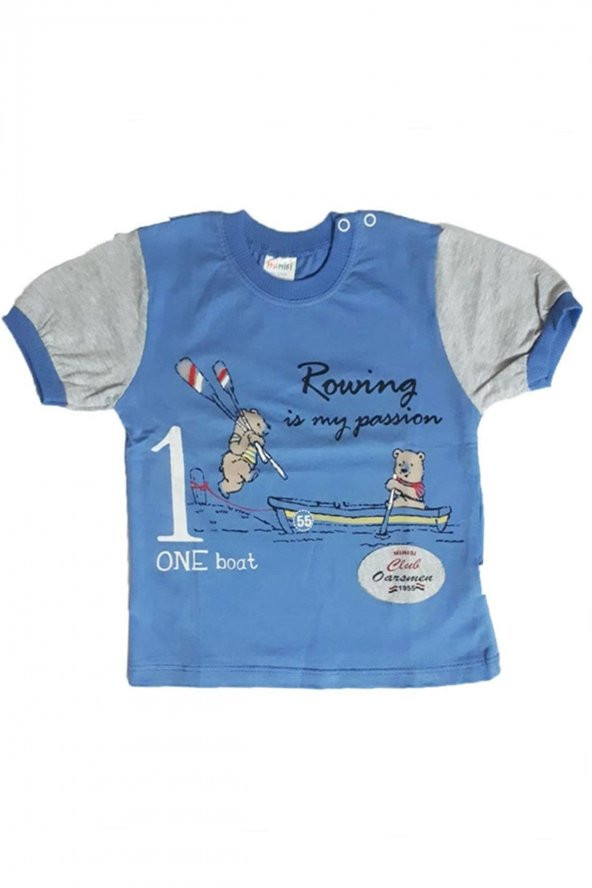 Ertuğ Rowing Baskılı Erkek Çocuk Kısa Kollu Tişört