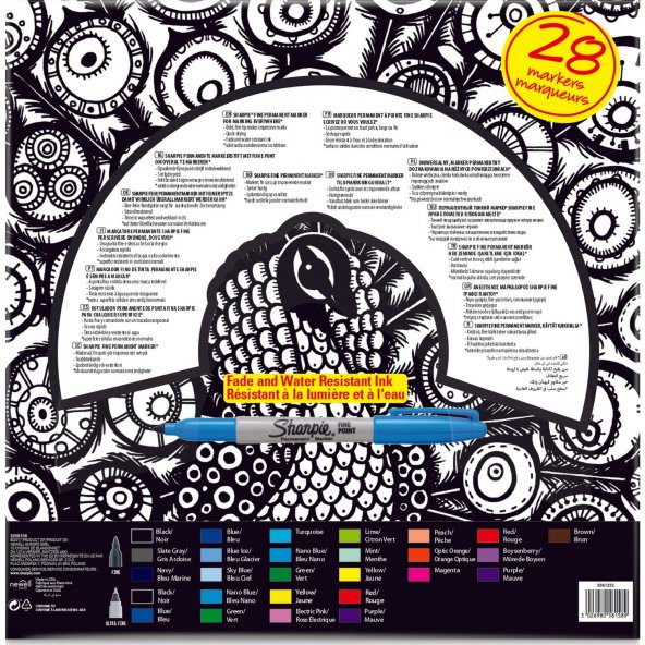 Sharpie Fine Permanent Markör 28li Tavuskuşu - 2