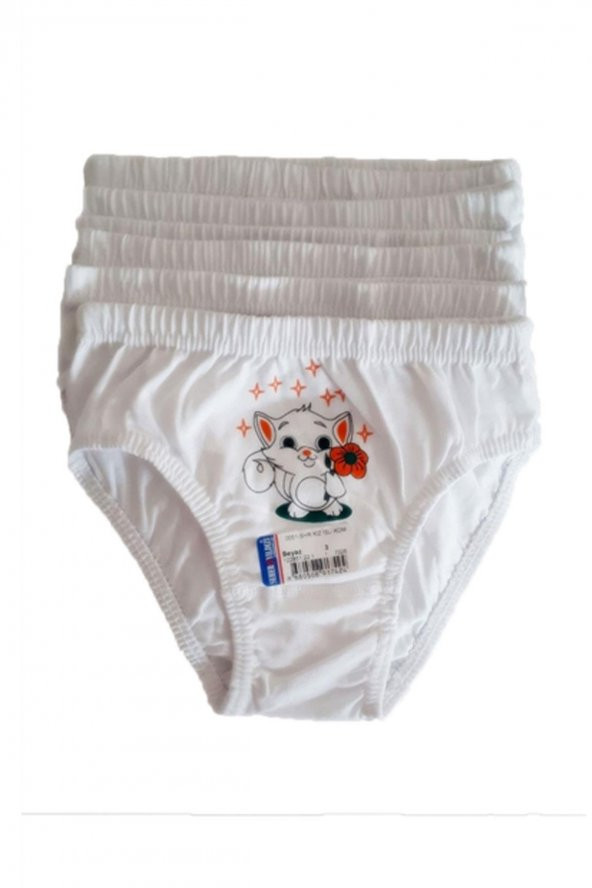 Seher Yıldızı İç Giyim Kız Çocuk Pamuklu Slip Külot 6 lı Paket - 8