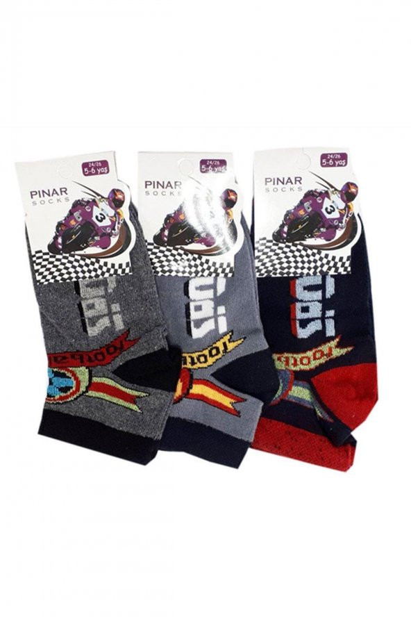 Ertuğ Erkek Çocuk Patik Kısa Çorap Asorti12 li Paket