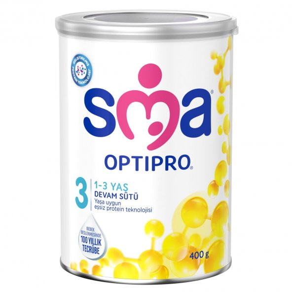 SMA OPTIPRO 3 400 gr 1-3 Yaş Devam Sütü skt:12/2021