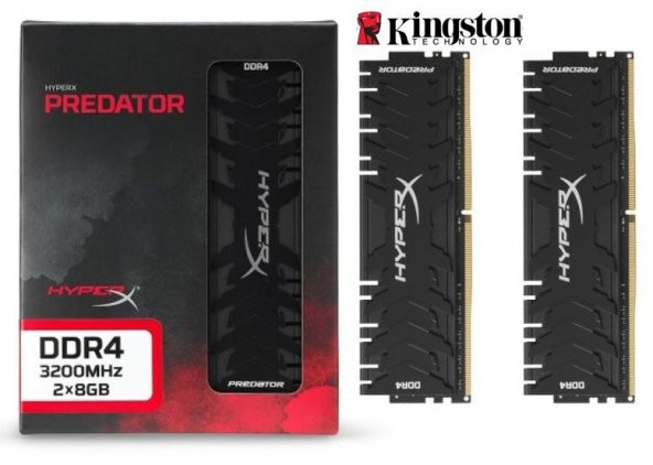 Kingston HyperX Predator 16GB (2x8) 3200 MHz DDR4 HX432C16PB3K2/16 Gaming Ram