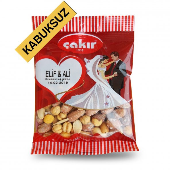 Kabuksuz 50 Gr. Sünnet, Düğün ve Kına Çerezi - Kişiye Özel İsim Baskılı - Standart - 50 Paket