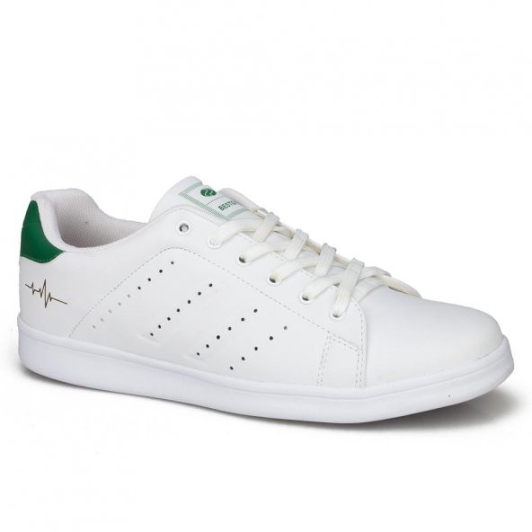 Bestof Erkek Beyaz Yeşil Günlük Sneaker Ayakkabı