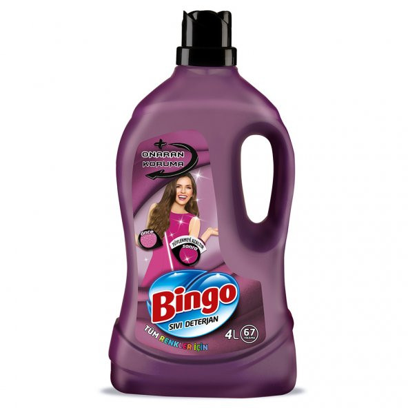 Bingo Onaran Koruma  Sıvı Bakım Çamaşır Deterjanı 4 L - 2