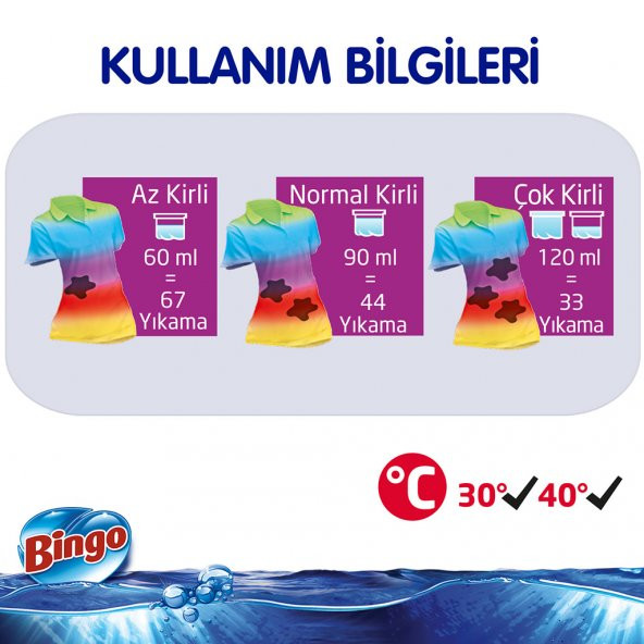 Bingo Onaran Koruma  Sıvı Bakım Çamaşır Deterjanı 4 L - 6