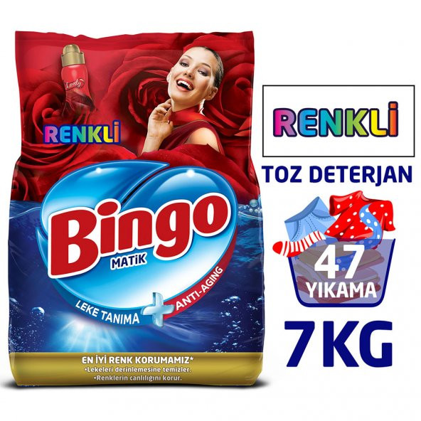 Bingo Renkli Toz Çamaşır Deterjanı 7 Kg