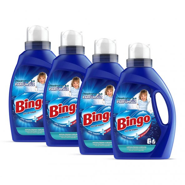 Bingo Parfümsüz Sıvı Performans Çamaşır Deterjanı 2145 ml Ekonomi Paketi 4'lü - 2