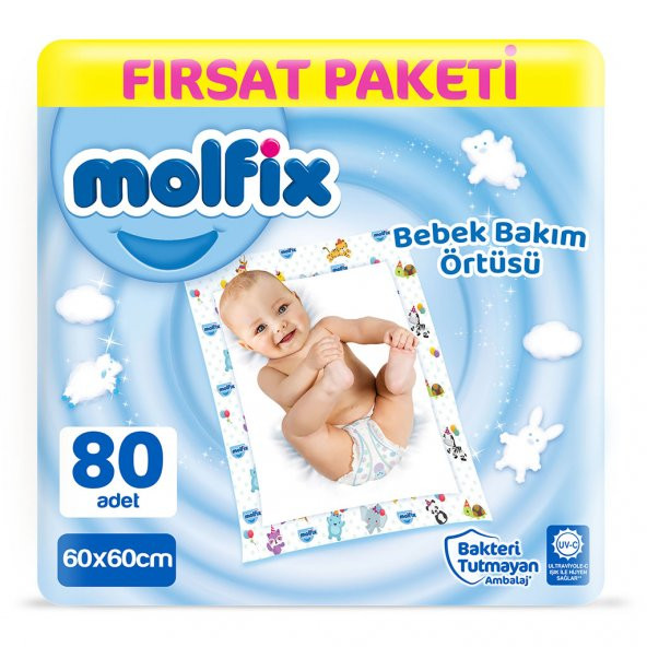 Molfix Bebek Bakım Örtüsü Fırsat Paketi 80 adet