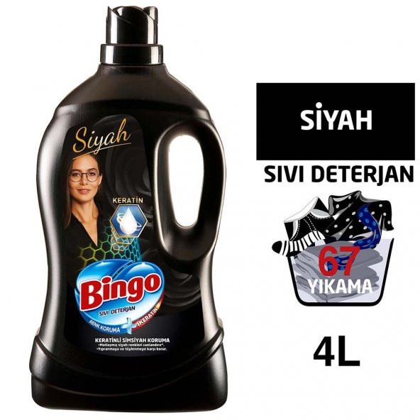 Bingo Matik Sıvı Bakım Çamaşır Deterjanı Tüm Kıyafetler 4 L 4'lü - 5