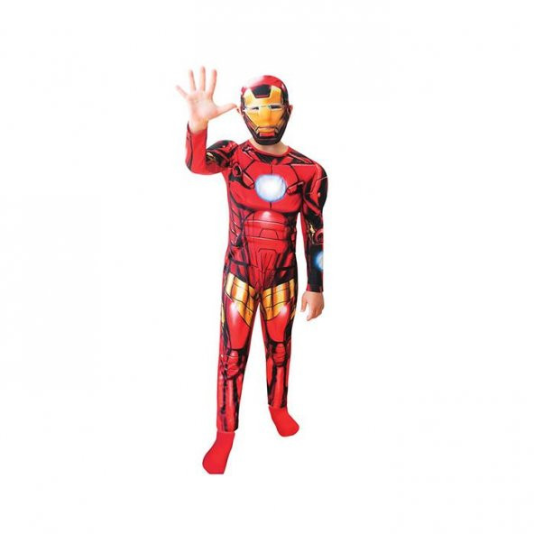 Mega 00917 Kostüm Ironman Basic Kostüm 10-12 Yaş