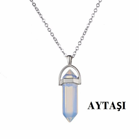 Alnis Atelier Gerçek Doğal Taş Bayan Kolye+Küpe Hediye - 7