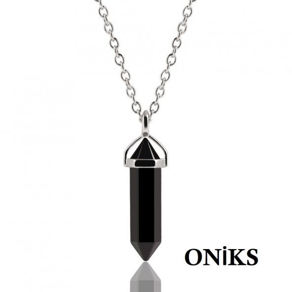 Alnis Atelier Gerçek Doğal Taş Bayan Kolye+Küpe Hediye - 8