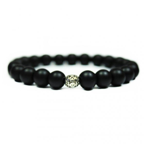 Alnis Atelier K.gözü,Oniks ve Hematit Doğal Taş Erkek Bileklik Kombin - 2