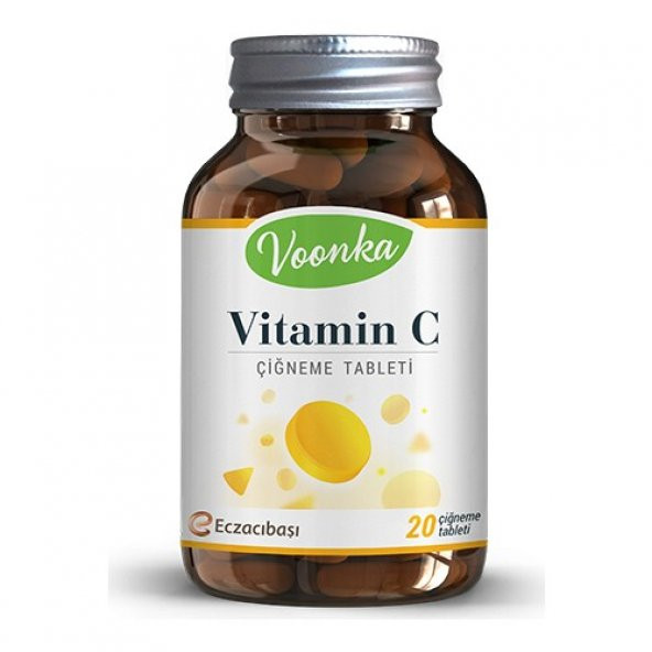 Voonka Vitamin C Çiğneme Tableti 20 Tablet (SKT: 032021)
