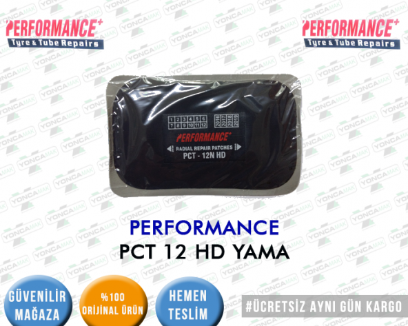 LASTİK YAMASI PERFORMANCE PCT 12 HD 120x75 MM