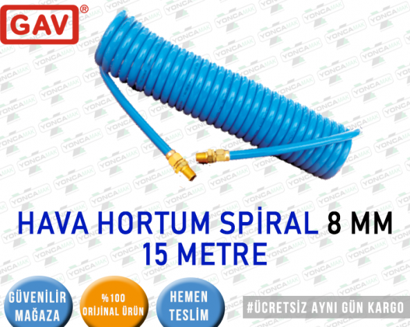 HAVA HORTUM SPİRAL 8 MM 15 MT - GAV