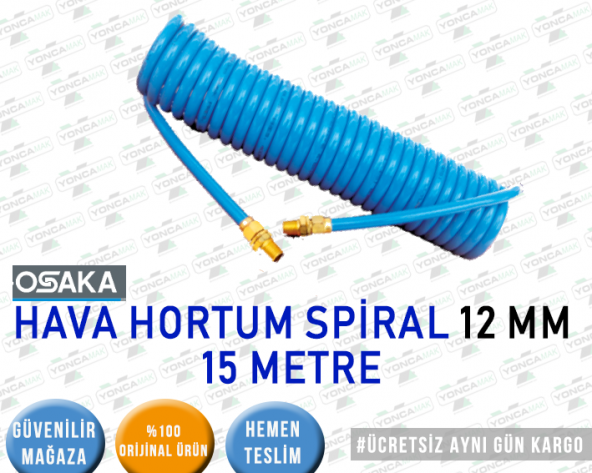HAVA HORTUM SPİRAL 12 MM 15 MT - OSAKA