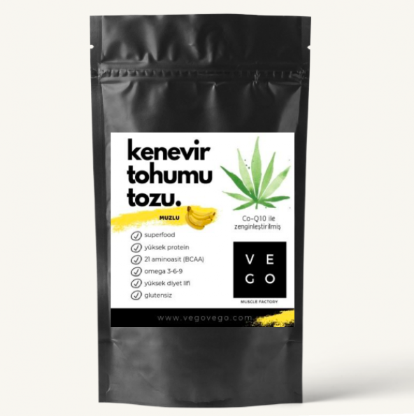 Vegovego Kenevir Protein Tozu - Muz Aromalı