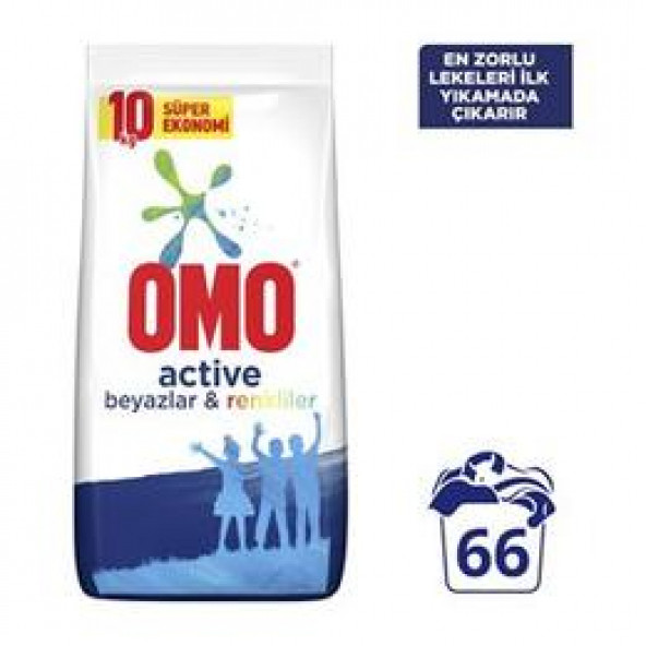 Omo Active Beyaz VE Renkli İçin 10 kg