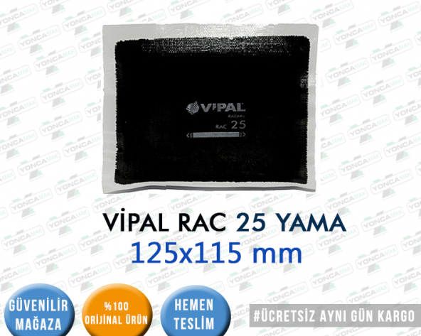 LASTİK YAMASI VİPAL RAC 25 A 125x115 MM