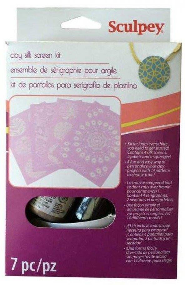 Sculpey III Polimer Kil Serigrafi Seti Desen Baskı Seti