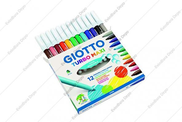 Giotto Turbo Maxi Jumbo Keçeli Kalem 12 Renk