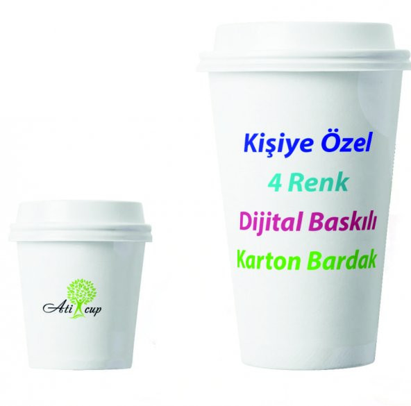 Özel Baskı Karton Bardak 6.5 Oz 1000 adet