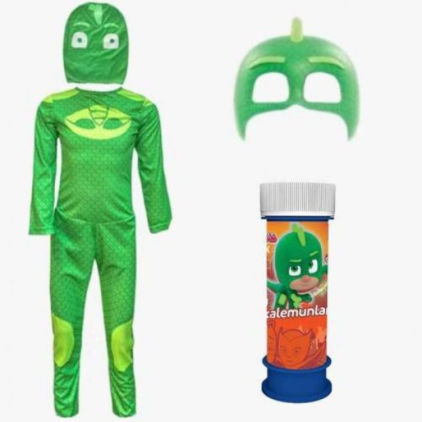 Pijamaskeliler Kostümü - Baykuş Kız Kostümü - Kedi Çocuk Kostümü - Kertenkele Kostümü - Pj Masks - 2
