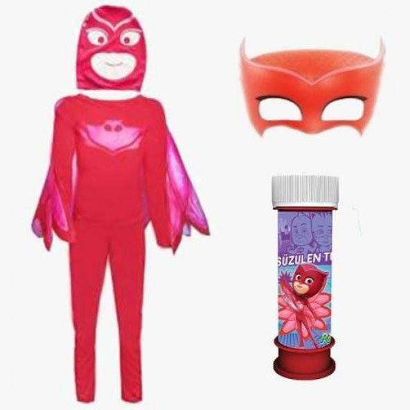 Pijamaskeliler Kostümü - Baykuş Kız Kostümü - Kedi Çocuk Kostümü - Kertenkele Kostümü - Pj Masks - 6
