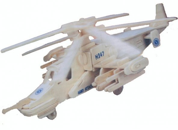 Atak Helikopter Maketi - Dev Boy 3 Boyutlu Puzzle - 3