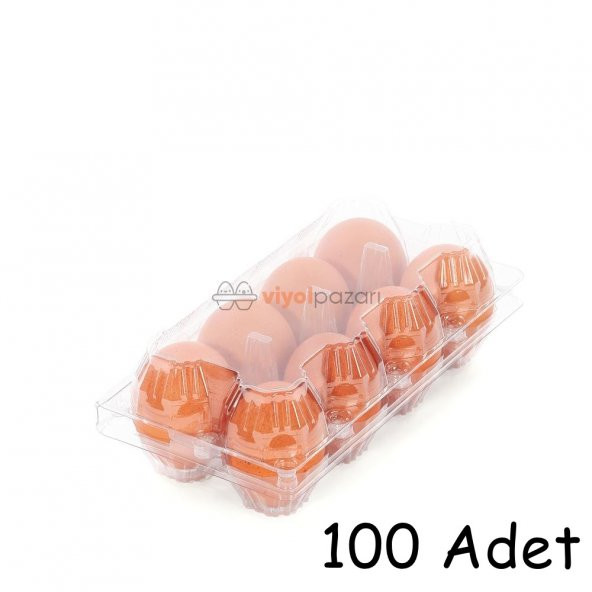 8 Li Şeffaf Yumurta Viyolü 100 Adet