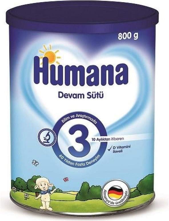 Humana 3 numara Devam Sütü 800 gr skt:10/2020