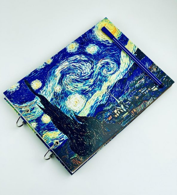 Özel Tasarım Van Gogh Yıldızlı Geceler Fotoğraf Albümü