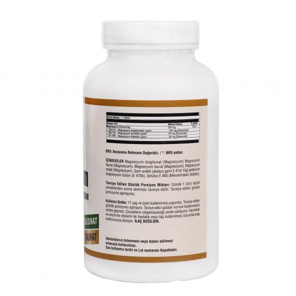 Ncs Magnesium Malat Glisinat Taurat Zenginleştirilmiş Magnesium Elementleri 180 Tablet Türkiyede İlk - Resim 2
